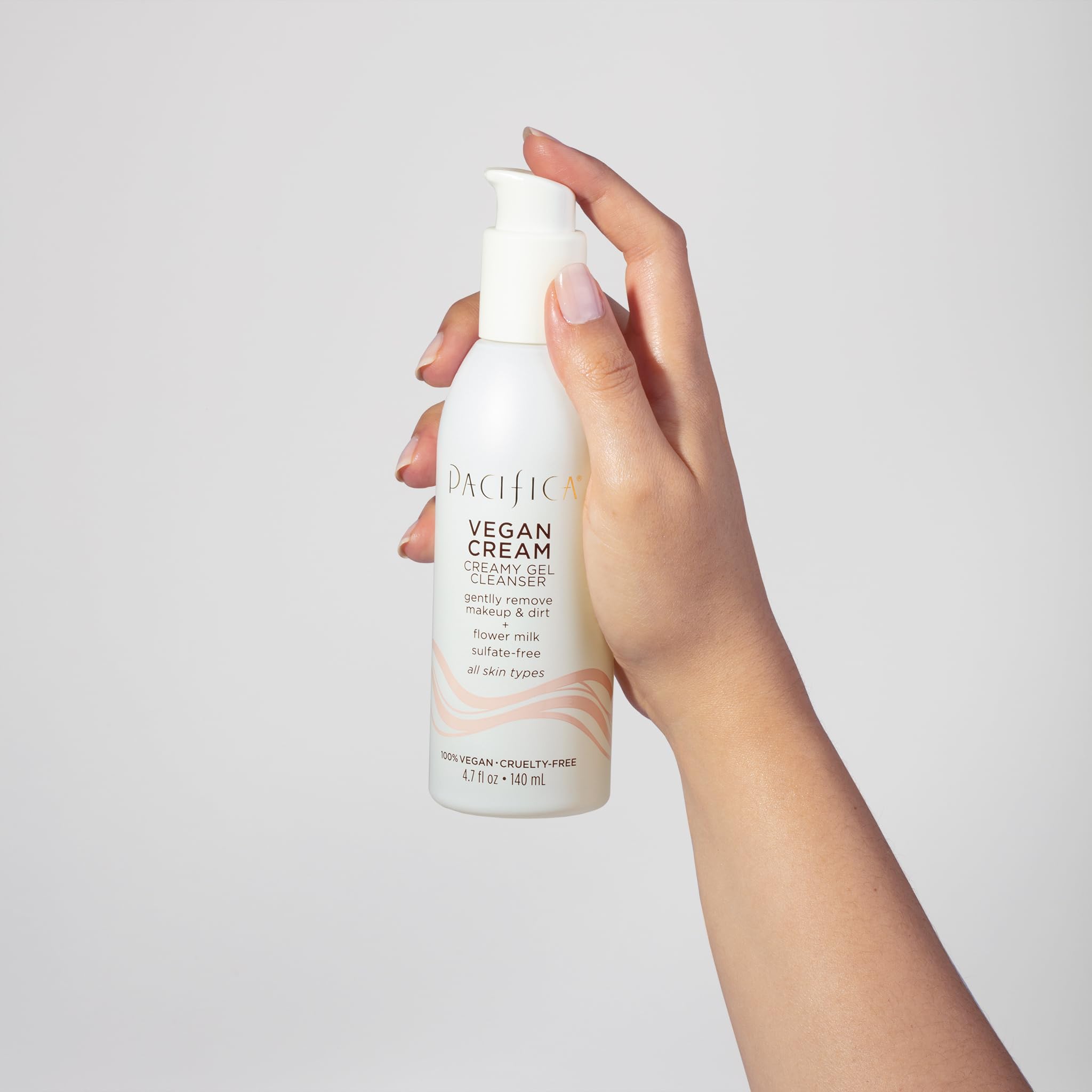 Pacifica Vegan Cream Gel Facial Cleanser – Collagen Daily Foaming Face Wash & Makeup Remover, w/Botanical & Flower Milk Extracts, Hydrating, Antioxidants, Vegan, Clean Beauty, Dermatologist Tested